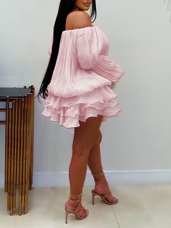 Off-Shoulder Ruffle Dress