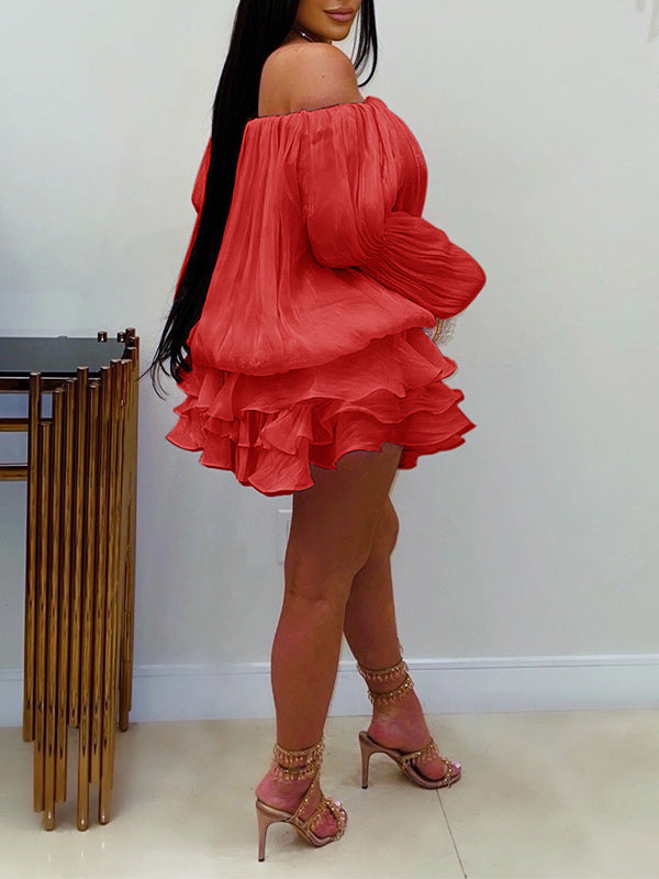 Off-Shoulder Ruffle Dress