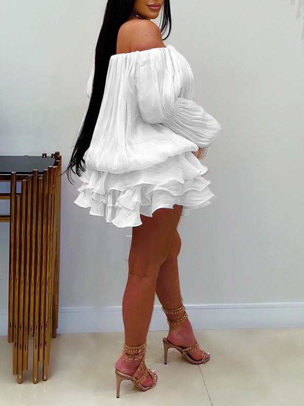 Off-Shoulder Ruffle Dress