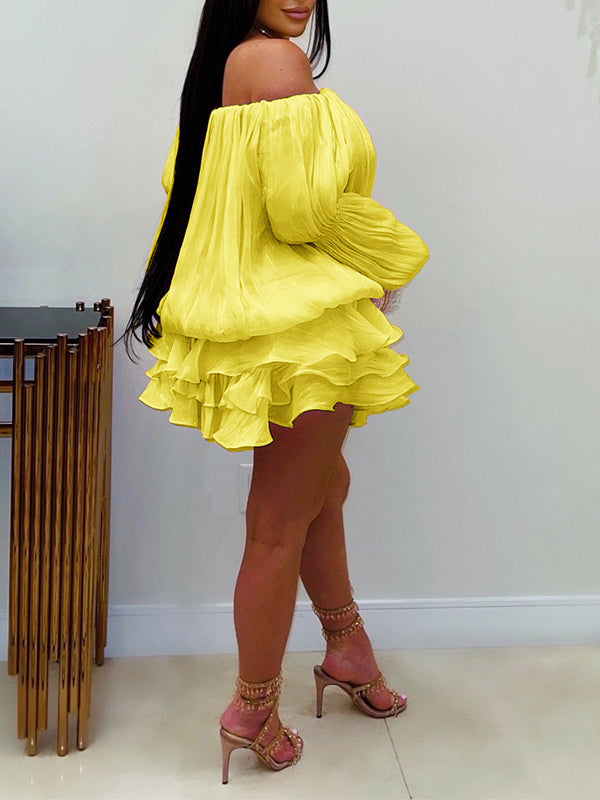 Off-Shoulder Ruffle Dress