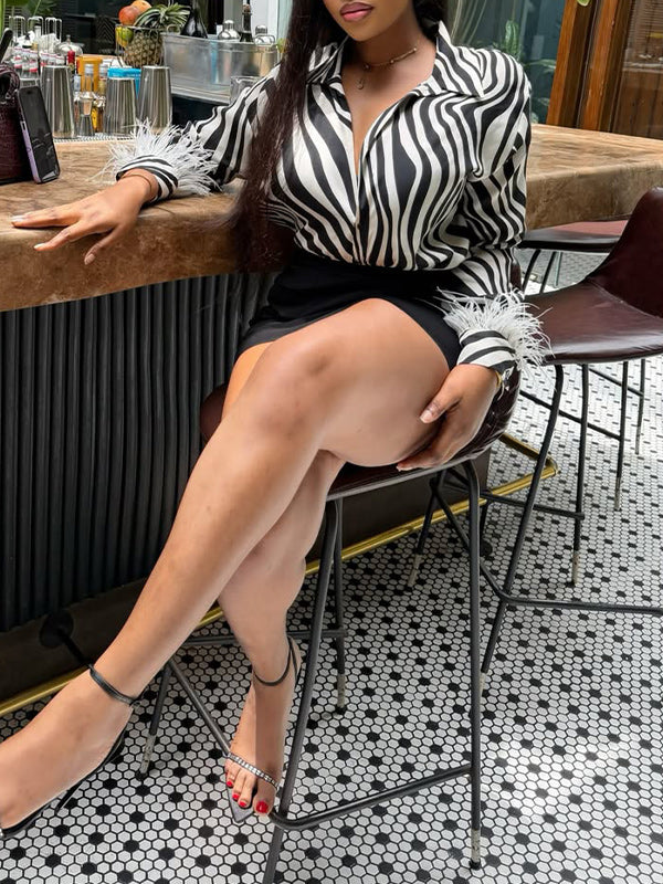 Feather Combo Printed Shirt