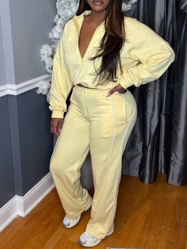 Stripe Zip Top & Pants Set