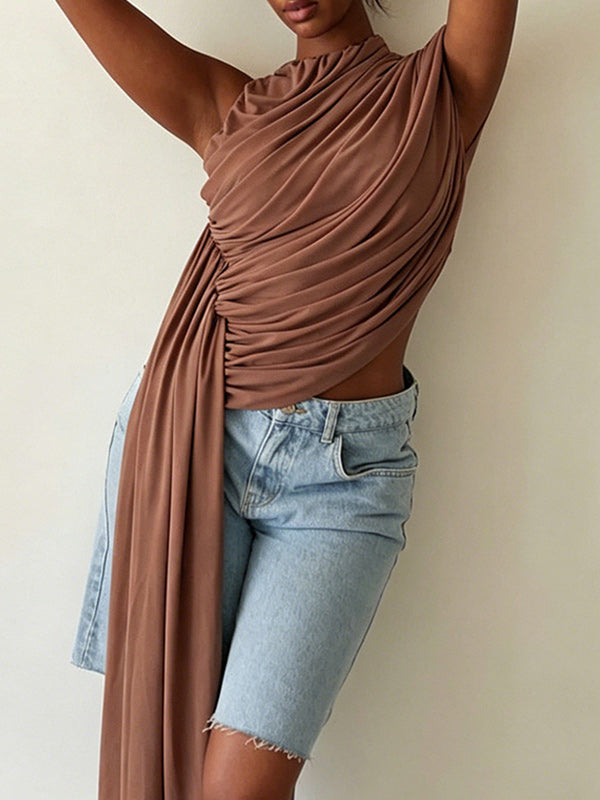 Draped Ruched Tank Top