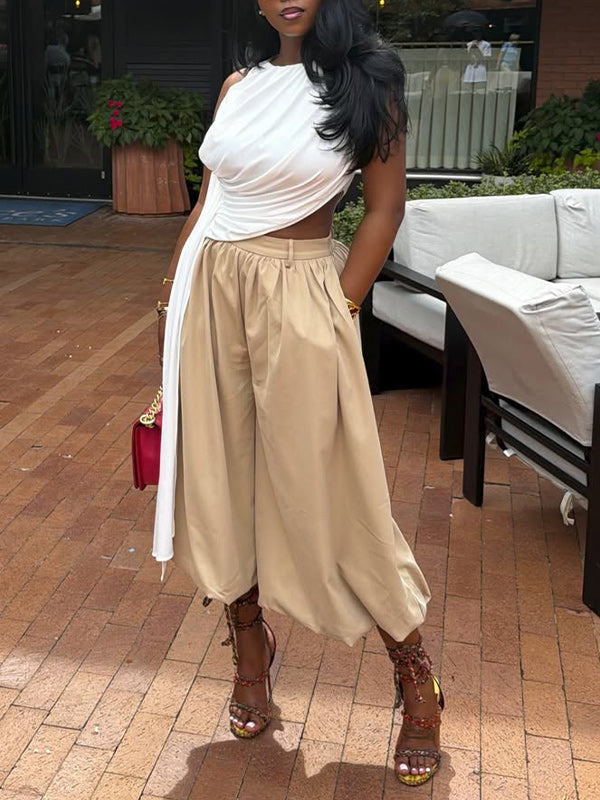 Draped Ruched Tank Top
