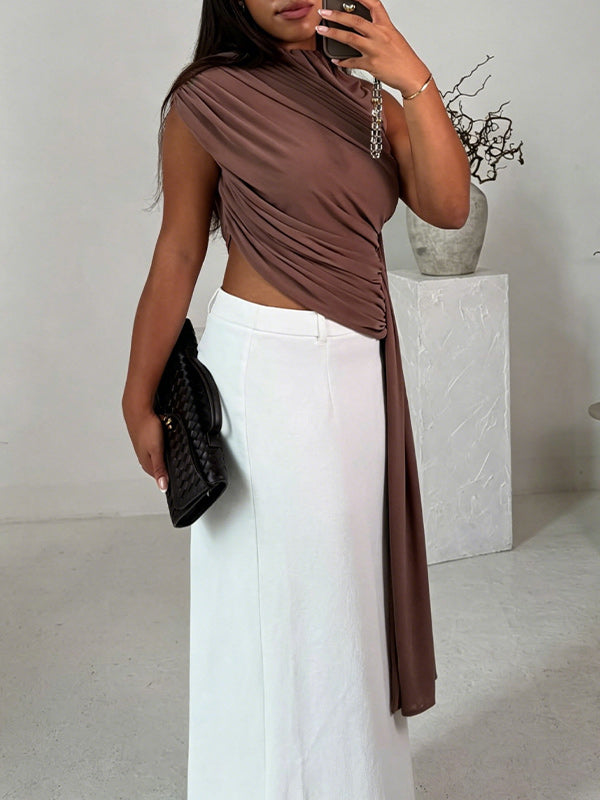 Draped Ruched Tank Top