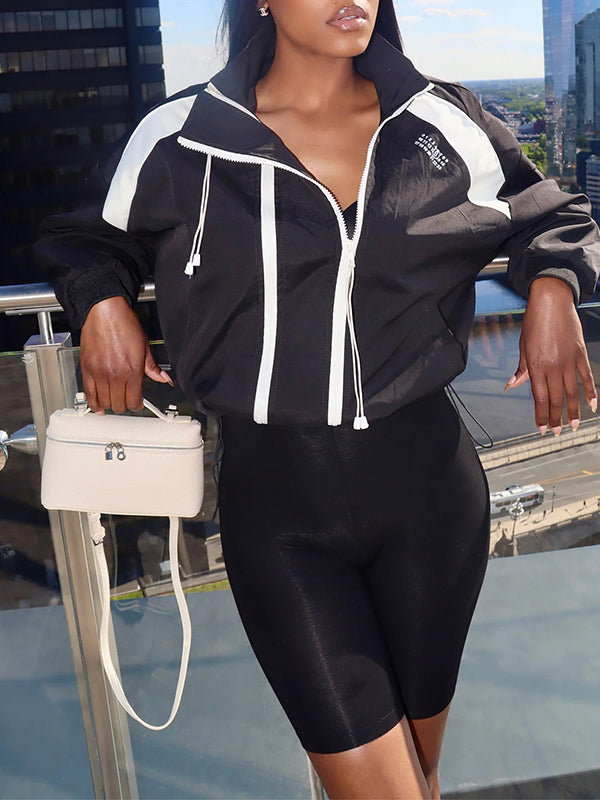 Contrast Zip-Front Jacket