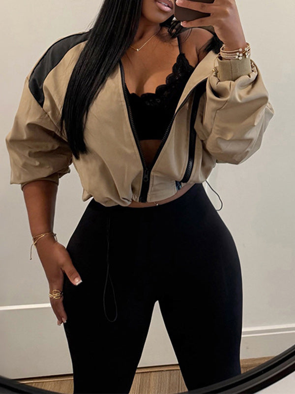 Contrast Zip-Front Jacket
