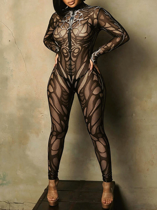 Body Talk Mesh Jumpsuit