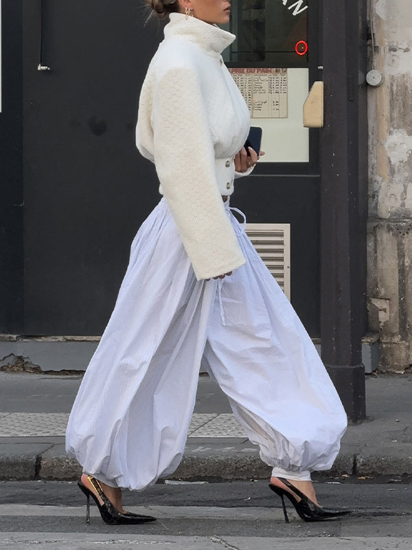 Balloon Wide-Leg Pants