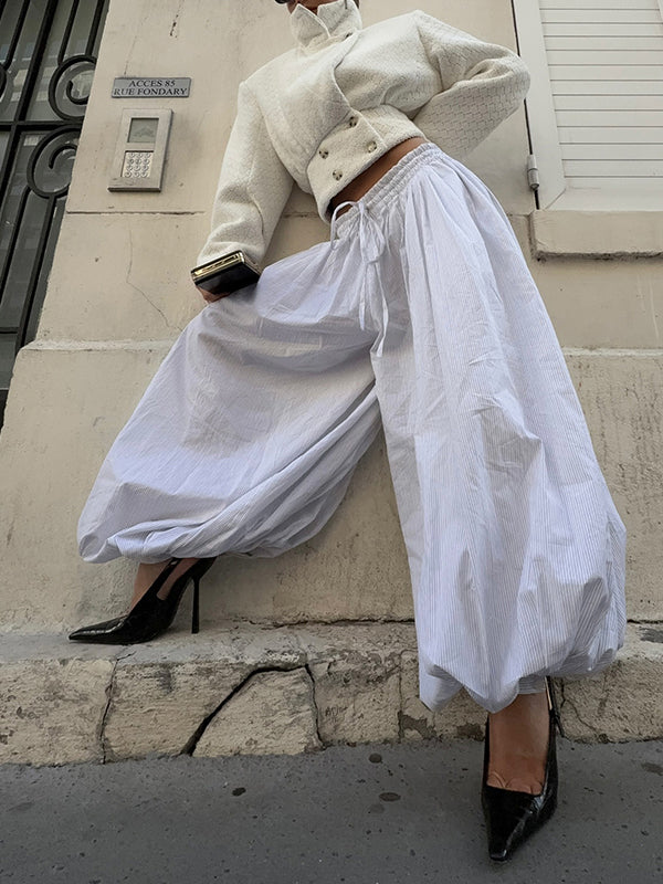 Balloon Wide-Leg Pants