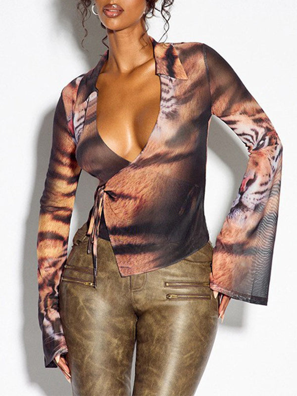 Printed Tied Shirt