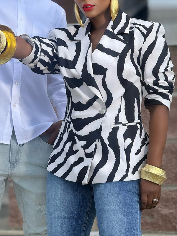 Zebra Print Blazer