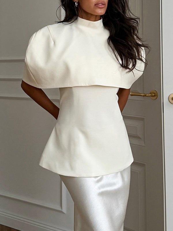 Solid Tank Top with Cape