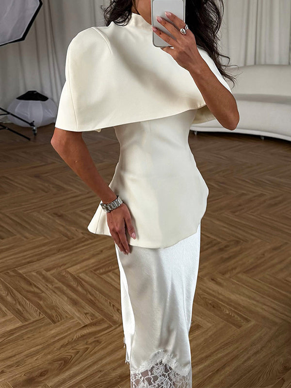 Solid Tank Top with Cape