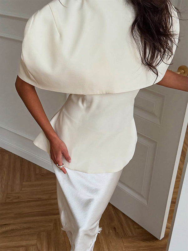 Solid Tank Top with Cape