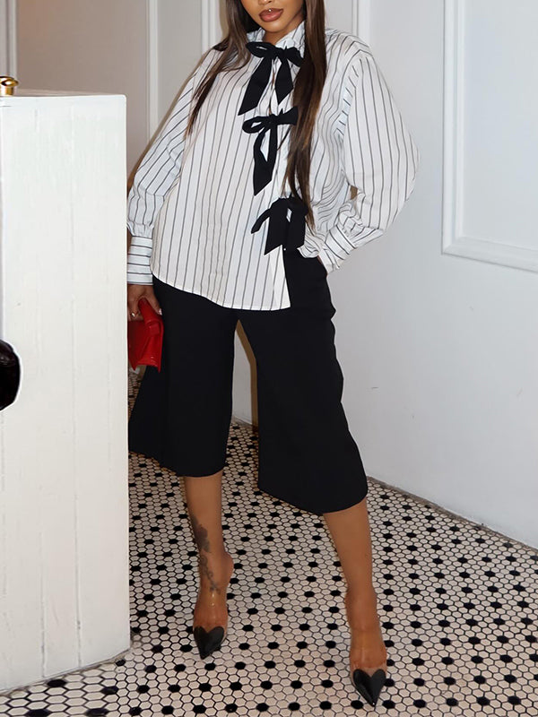 Stripe Tied Shirt