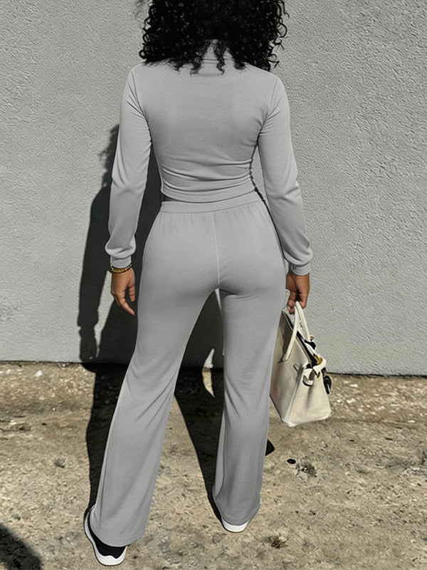 Two-Tone Jacket & Pants Set