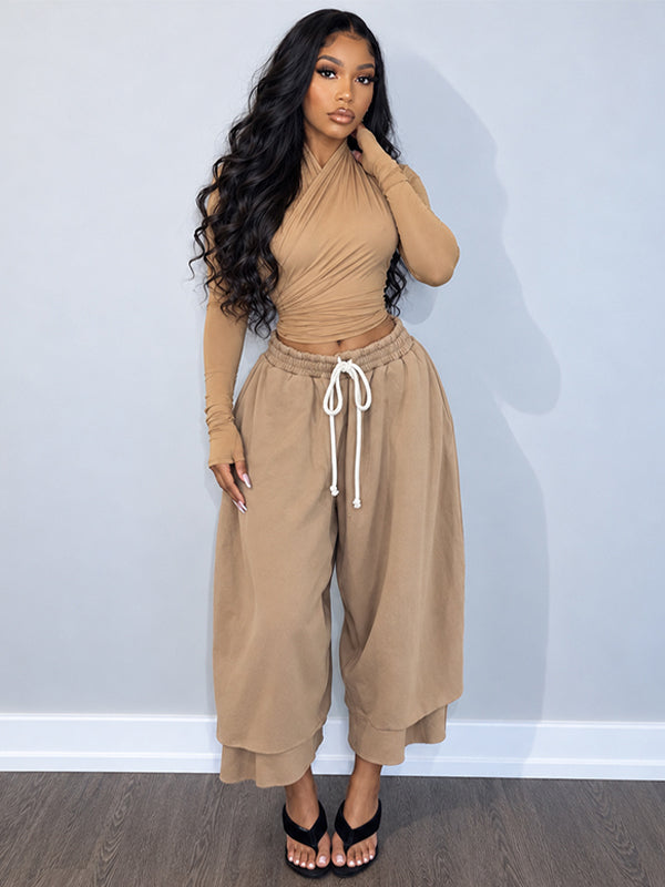 Motionkiller Wide-Leg Cropped Sweatpants