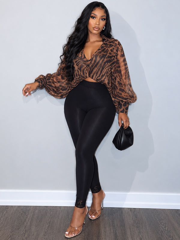 Leopard Sheer Blouse