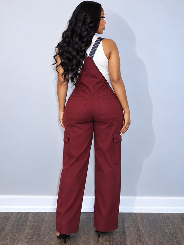 Utility Pocket Overall Jumpsuit