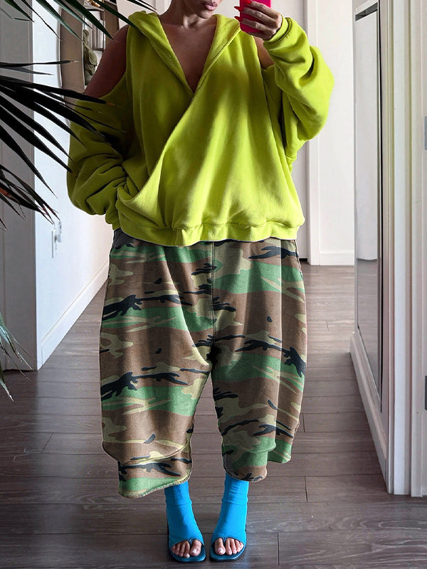 Camo Wide-Leg Sweatpants