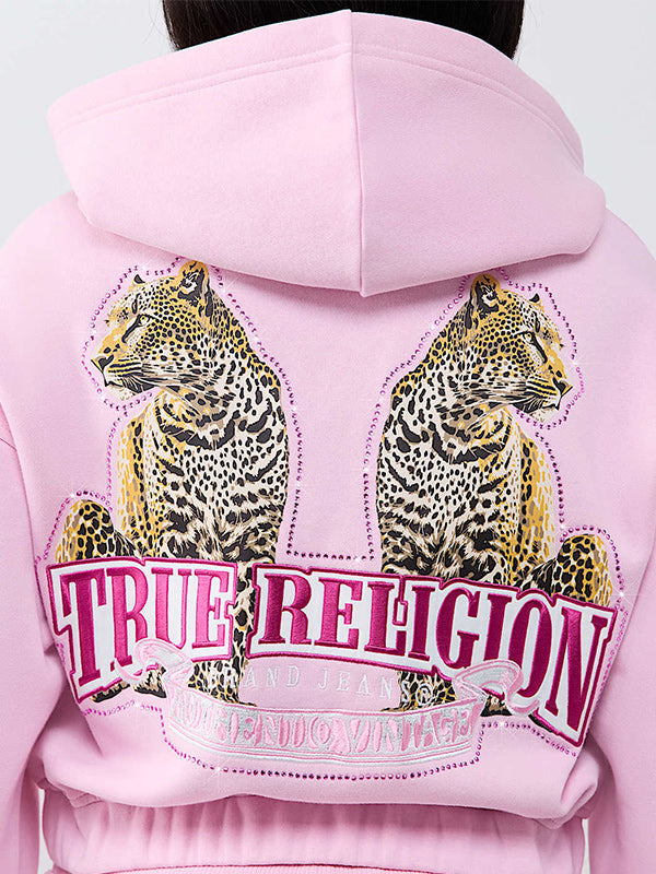 Printed Zip-Front Hoodie & Pants Set