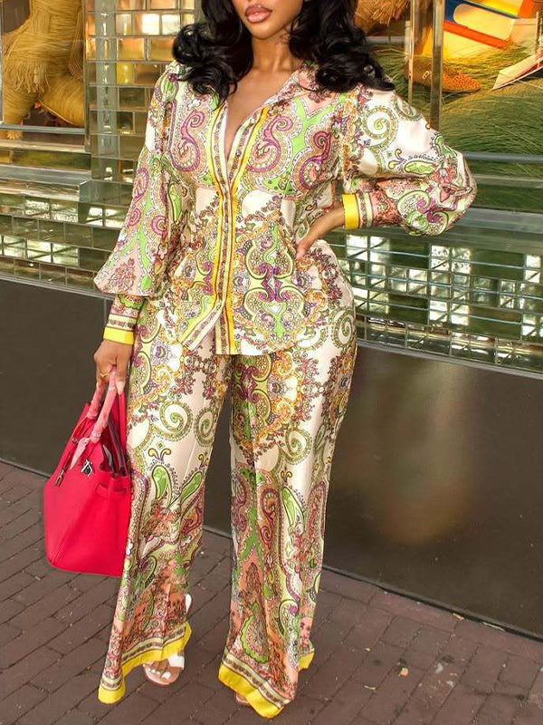 Printed Shirt & Pants Set