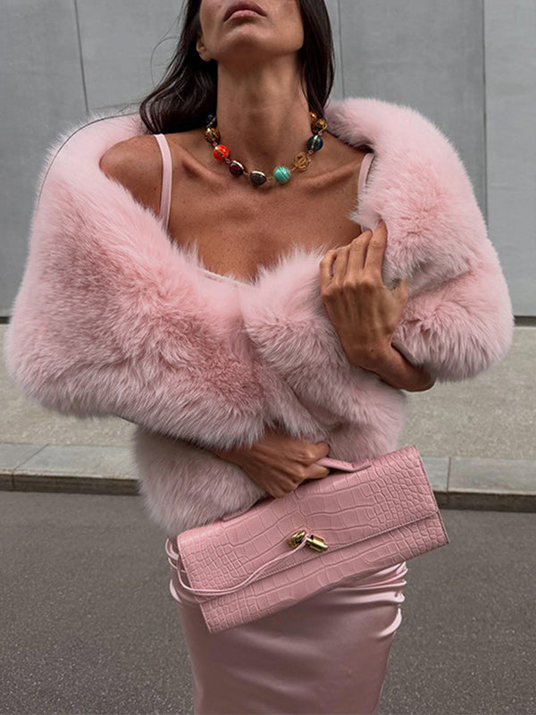 Faux Fur Cape Shawl