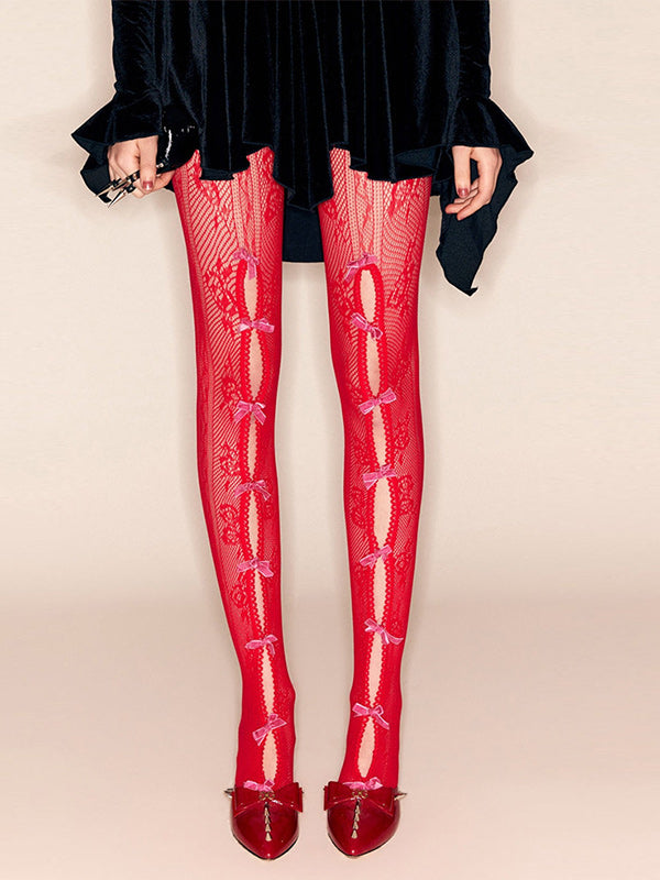 Bowknot Lace Leggings