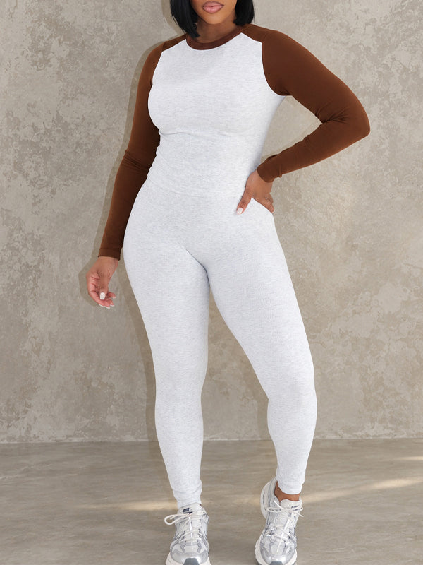 Contrast Top & Pants Set