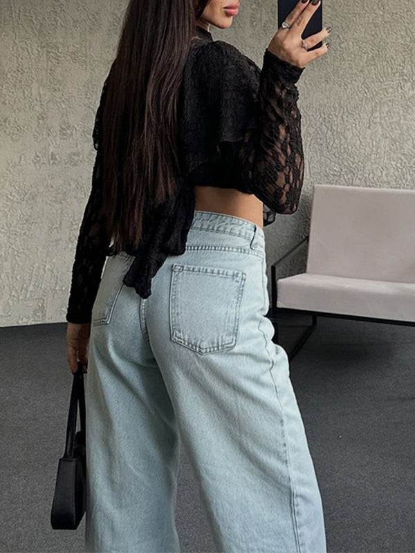 Lace Ruffle Top