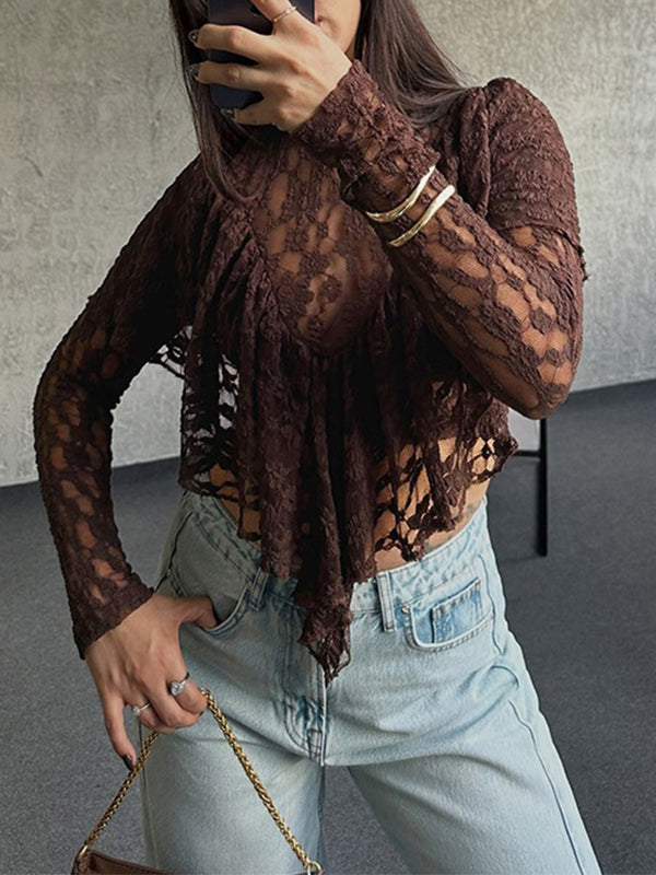 Lace Ruffle Top