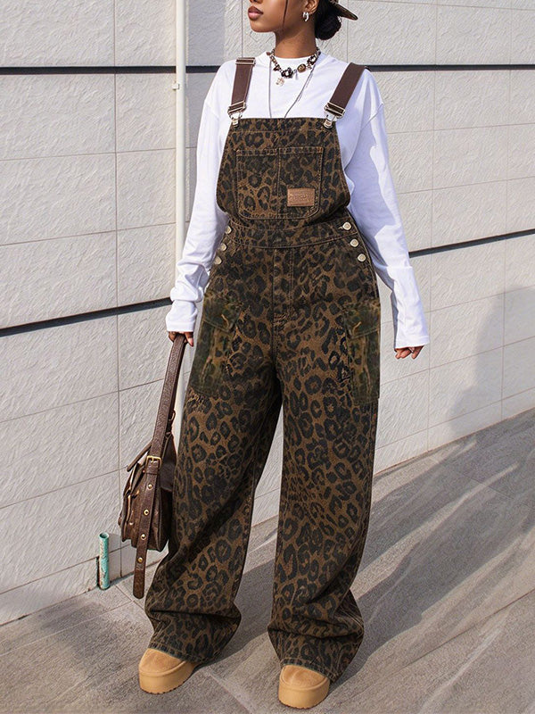 Leopard Cargo Overalls