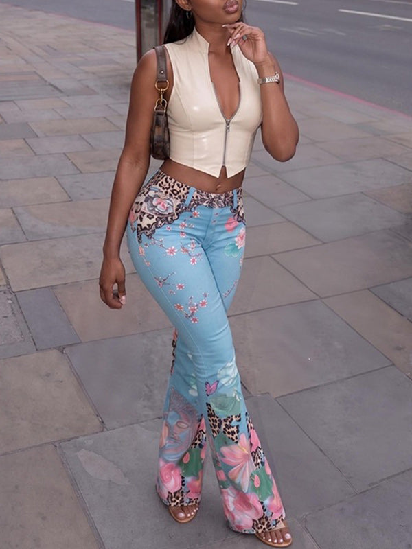 Printed Flared Pants
