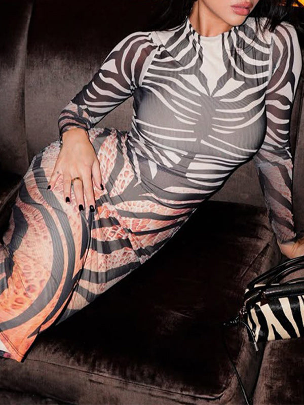 Printed Bodycon Dress