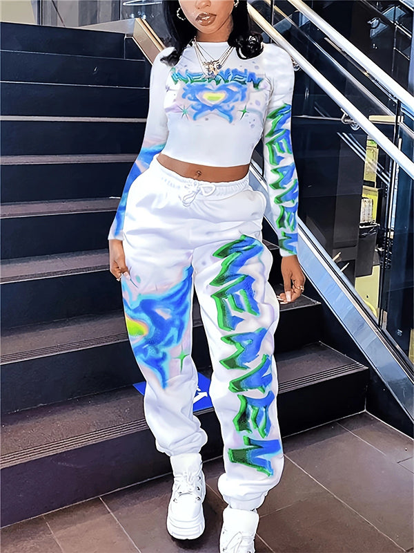 Printed Tee & Jogger Pants Set