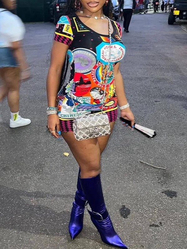 Printed Tee Dress