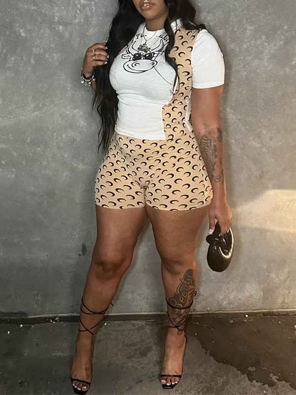 Printed Tee & Shorts Set