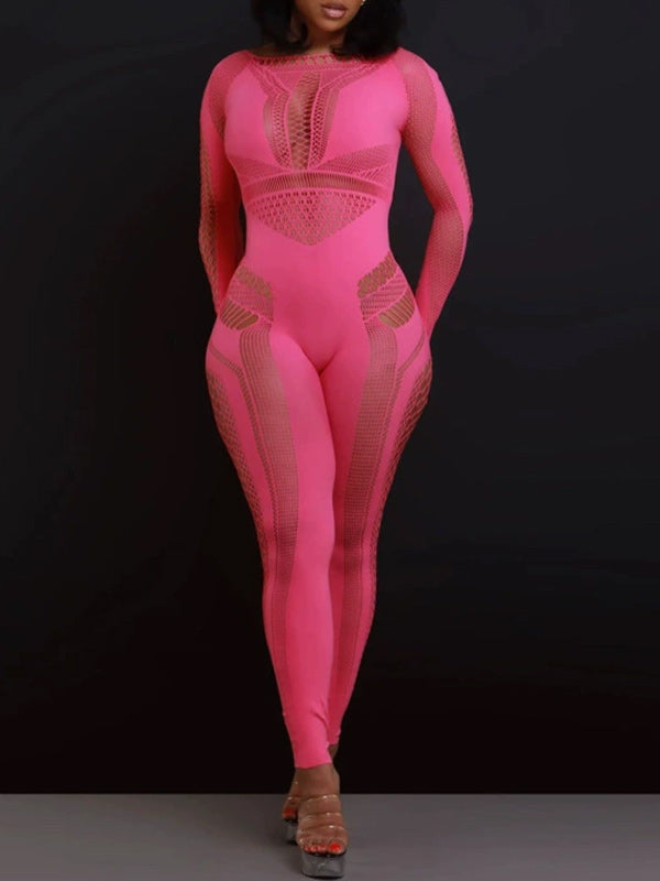 Solid Cutout Skinny Jumpsuit