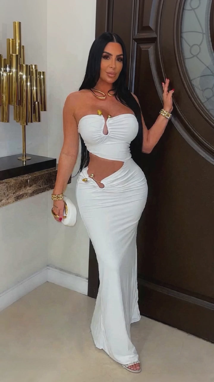 Strapless Cutout Dress