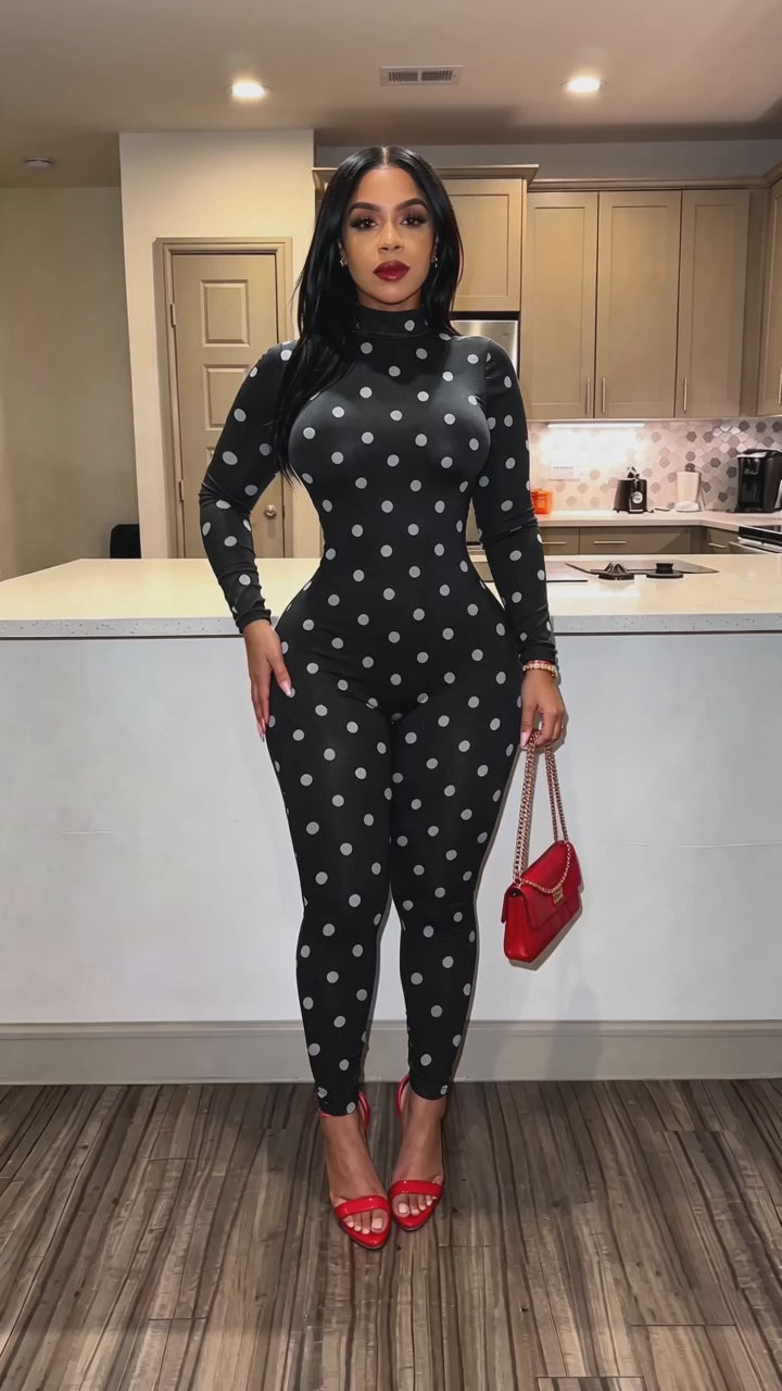 Dot Skinny Jumpsuit