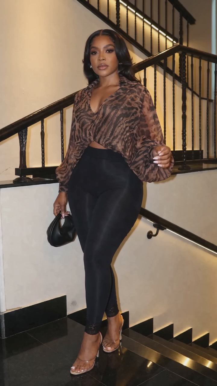 Leopard Sheer Blouse
