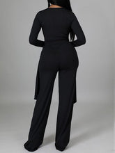 Load image into Gallery viewer, Ribbed Asymmetric Top &amp; Pants Set--Clearance