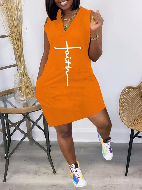 Motionkiller Logo V-Neck Sleeveless Dress