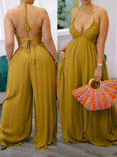 Load image into Gallery viewer, Halter Wide-Leg Jumpsuit