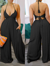 Load image into Gallery viewer, Halter Wide-Leg Jumpsuit