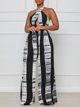 Load image into Gallery viewer, Printed Halter Wide-Leg Jumpsuit