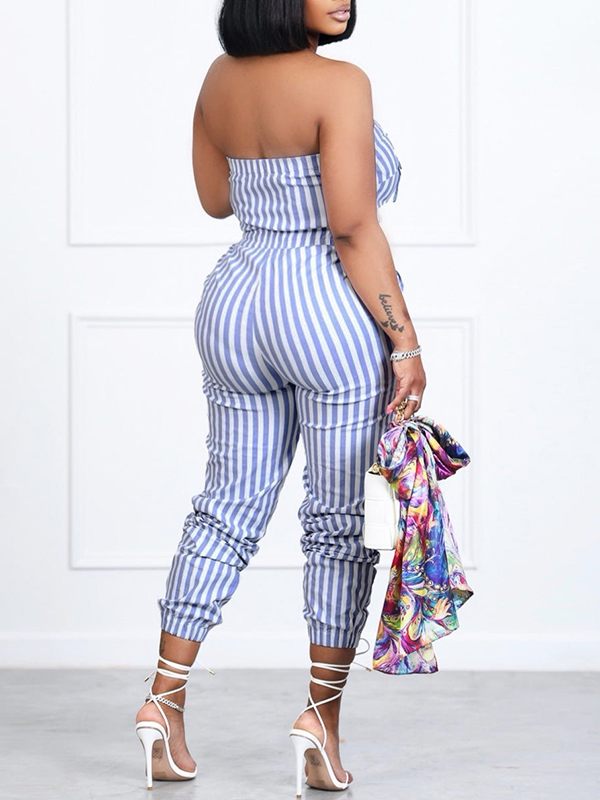 Motionkiller Stripe Strapless Jumpsuit