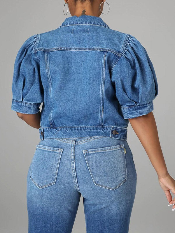 Motionkiller Puff Sleeve Denim Jacket