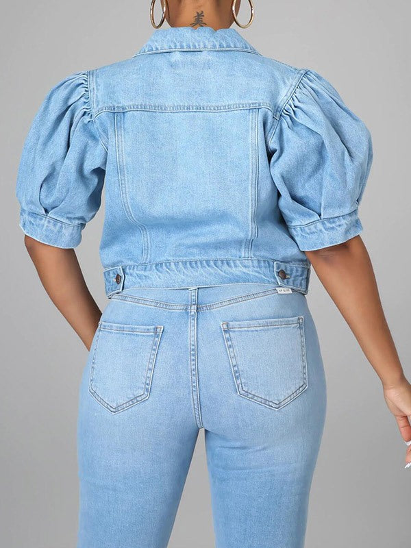 Motionkiller Puff Sleeve Denim Jacket